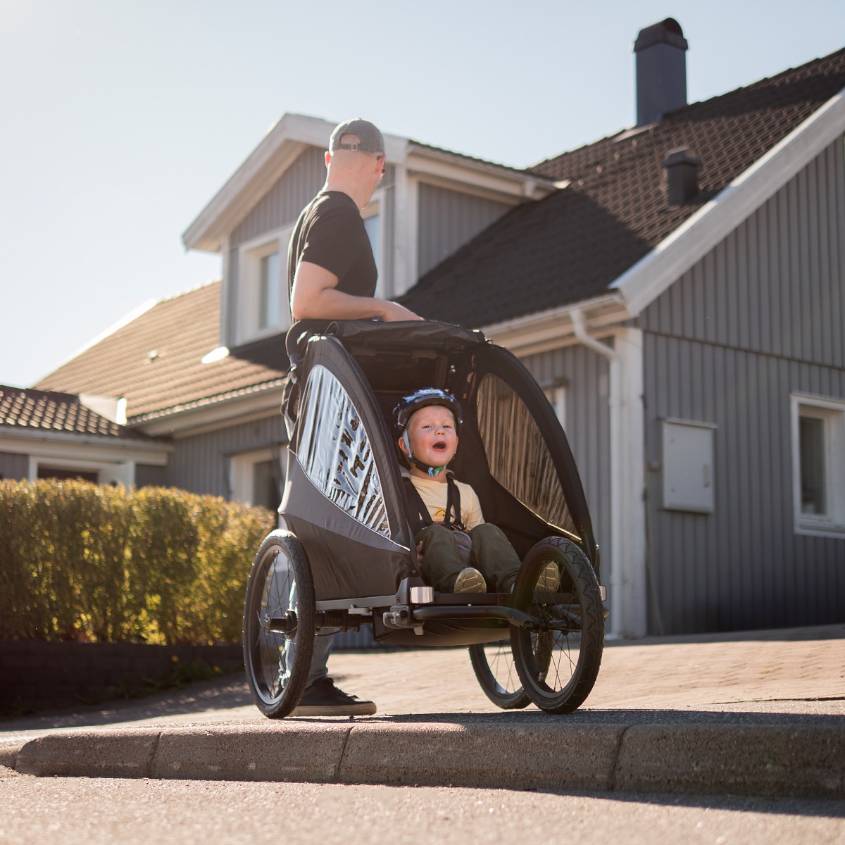 Cykelanhænger Evobike Yxlan Sort / Grå